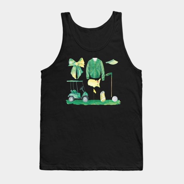 Masters Golf Tournament Coquette Bow Tank Top by TDH210